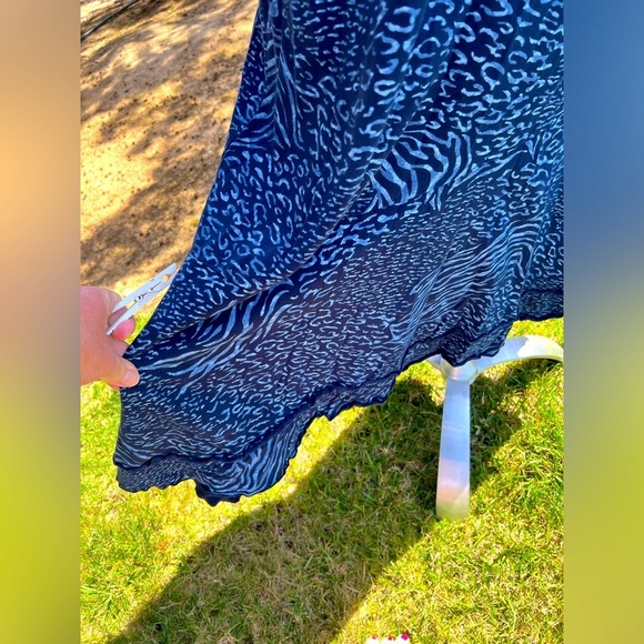 FRESH PRODUCE 🍋 Blue Patterned Sleeveless Dress - Picture 3 of 5